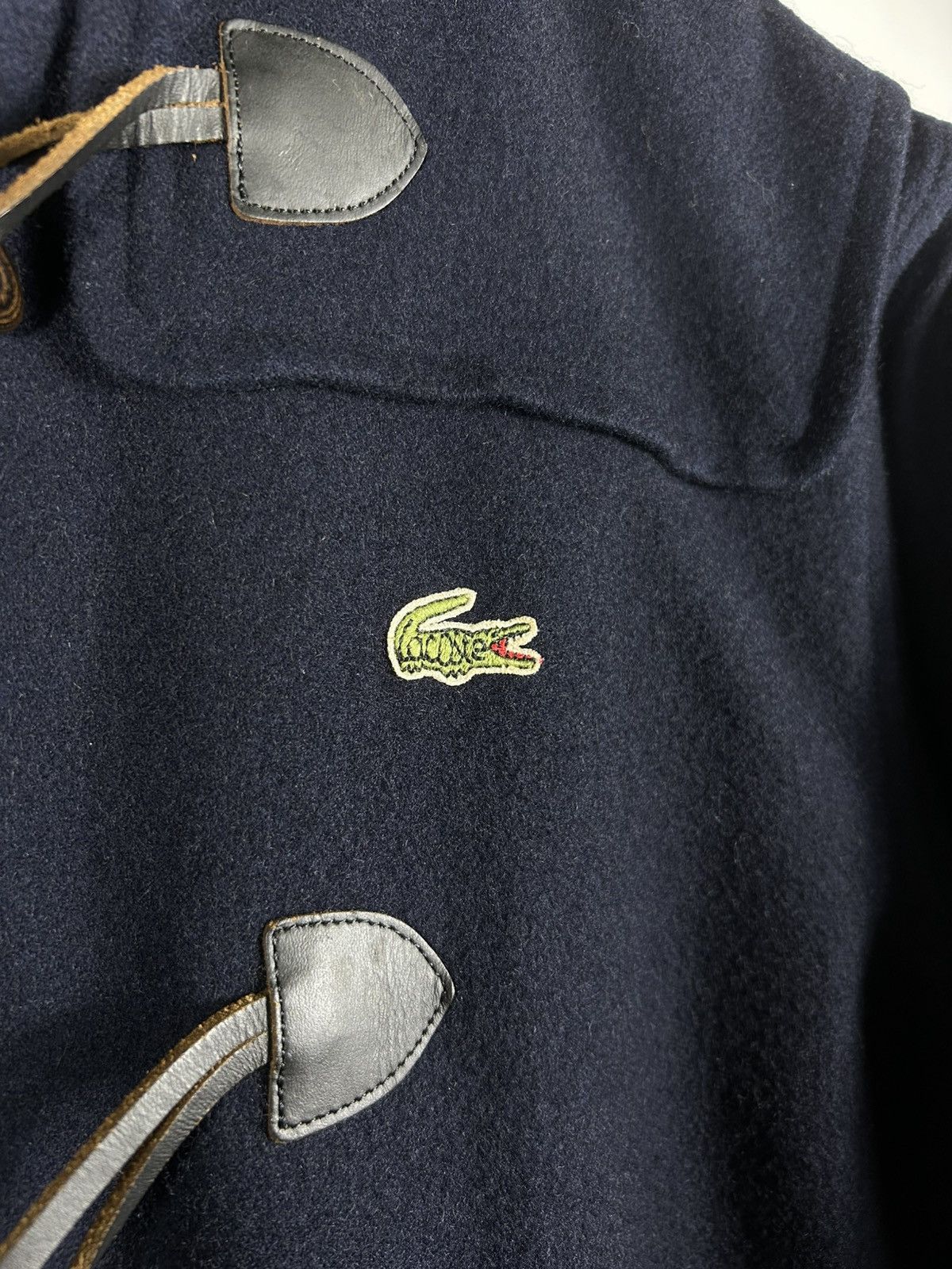 Lacoste × Vintage ⚡️Vintage Lacoste Hooded Wool Duffle Coat Jacket Size US S / EU 44-46 / 1 - 8 Thumbnail