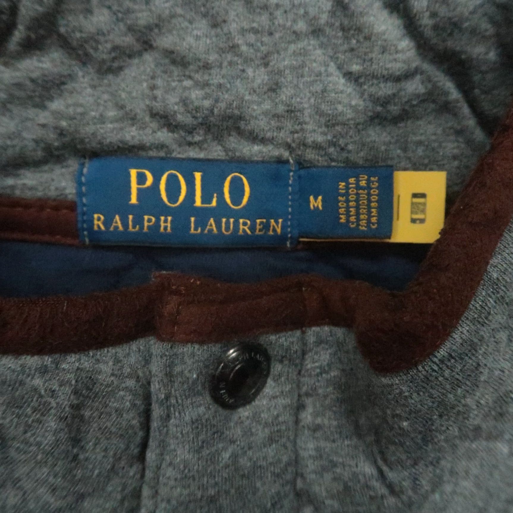 Polo Ralph Lauren Polo Ralph Lauren Pullover Shirt Mens Medium Gray Quilted Fleece Mock Neck Long Sleeve Sweater All Seasons Winter, Fall, Spring Mens Size US M / EU 48-50 / 2 - 3 Thumbnail