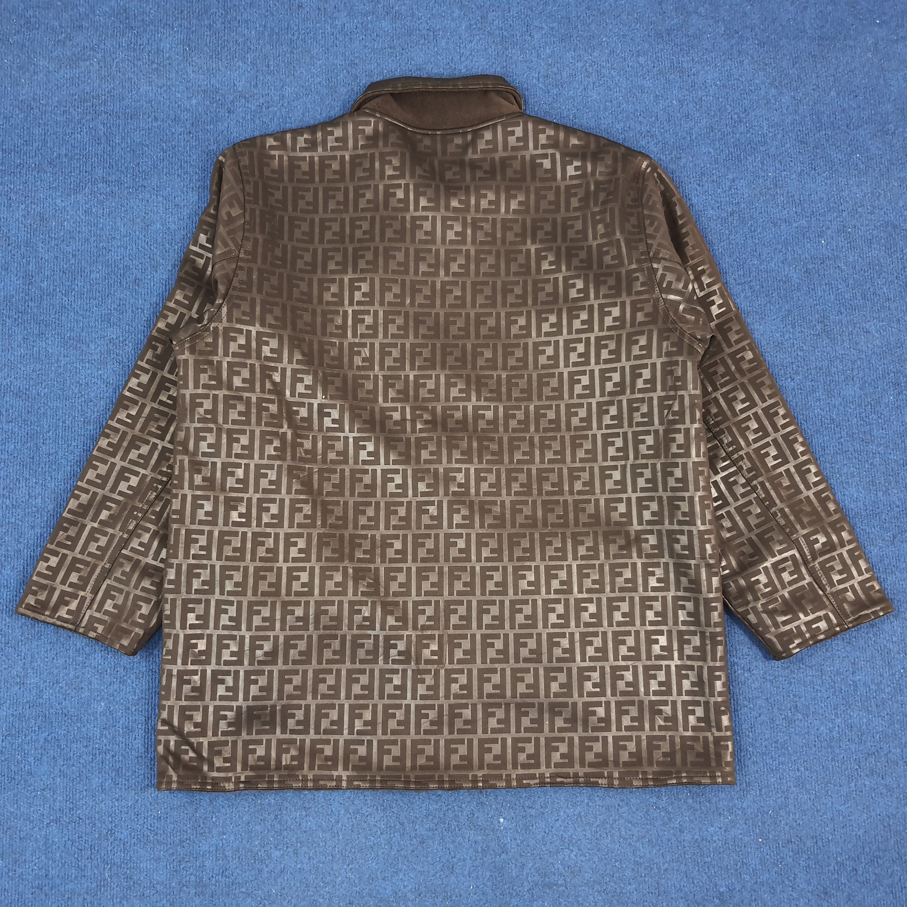 Fendi × Vintage Vintage FENDI Monogram Reversible Fleece Jacket Size US L / EU 52-54 / 3 - 2 Thumbnail