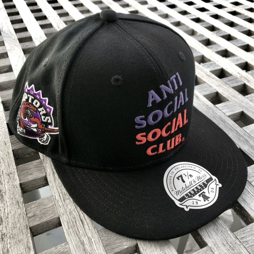 Mitchell & Ness Anti Social Social Club ASSC Toronto Raptors Patch Hat 7 1/8 Size ONE SIZE - 1 Thumbnail
