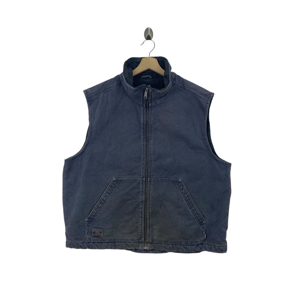 SOREL Vintage SOREL Sherpa Workwear Vest Faded Canvas Zip Up Size US XL / EU 56 / 4 - 1 Thumbnail