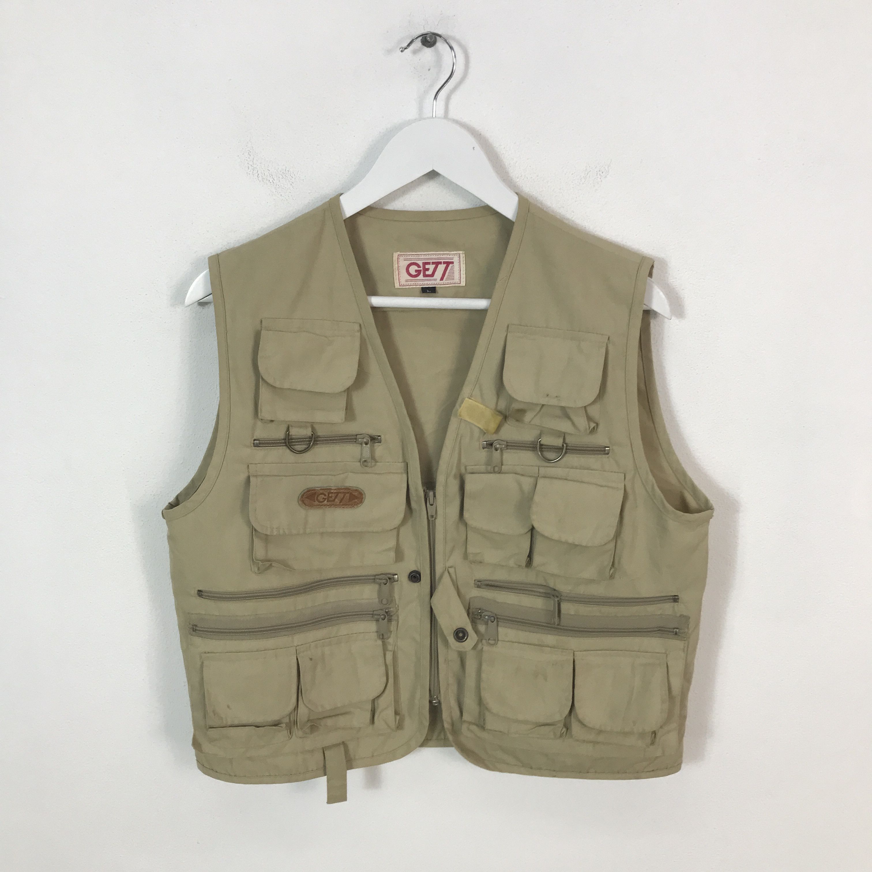 Japanese Brand GETT Outdoor Multipocket Vest jacket Size US L / EU 52-54 / 3 - 1 Thumbnail