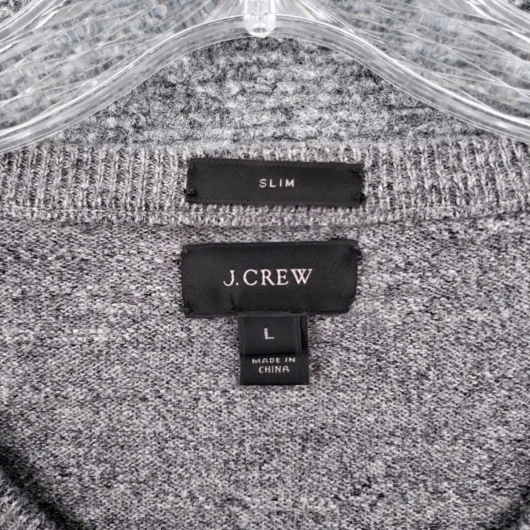 J.Crew J.CREW Sweater Mens L Gray V-Neck Pullover Slim Fit Long Sleeve Knit Shirt Size US L / EU 52-54 / 3 - 7 Thumbnail