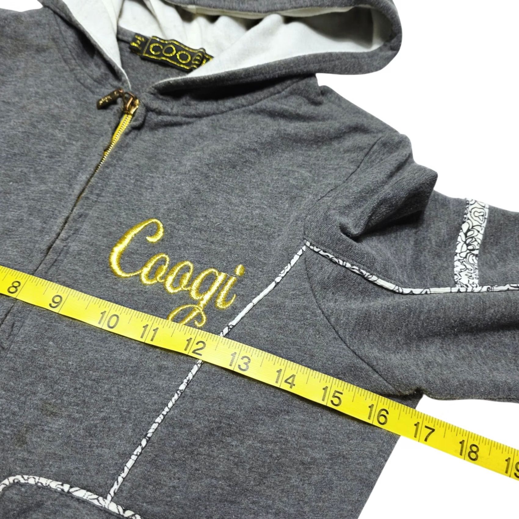 Coogi VINTAGE Coogi Hoodie Sweatshirt Women's M Heather Grey Full Zip Size M / US 6-8 / IT 42-44 - 4 Thumbnail
