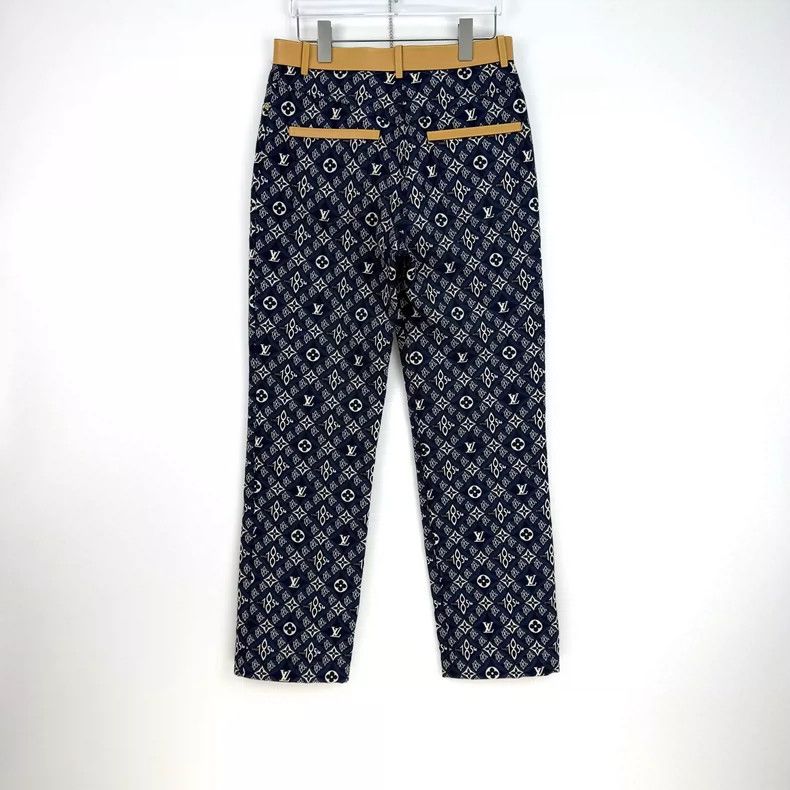 Louis Vuitton Louis Vuitton Dark blue logo sheepskin paneled pants 2505-N Size US 36 / EU 52 - 4 Thumbnail