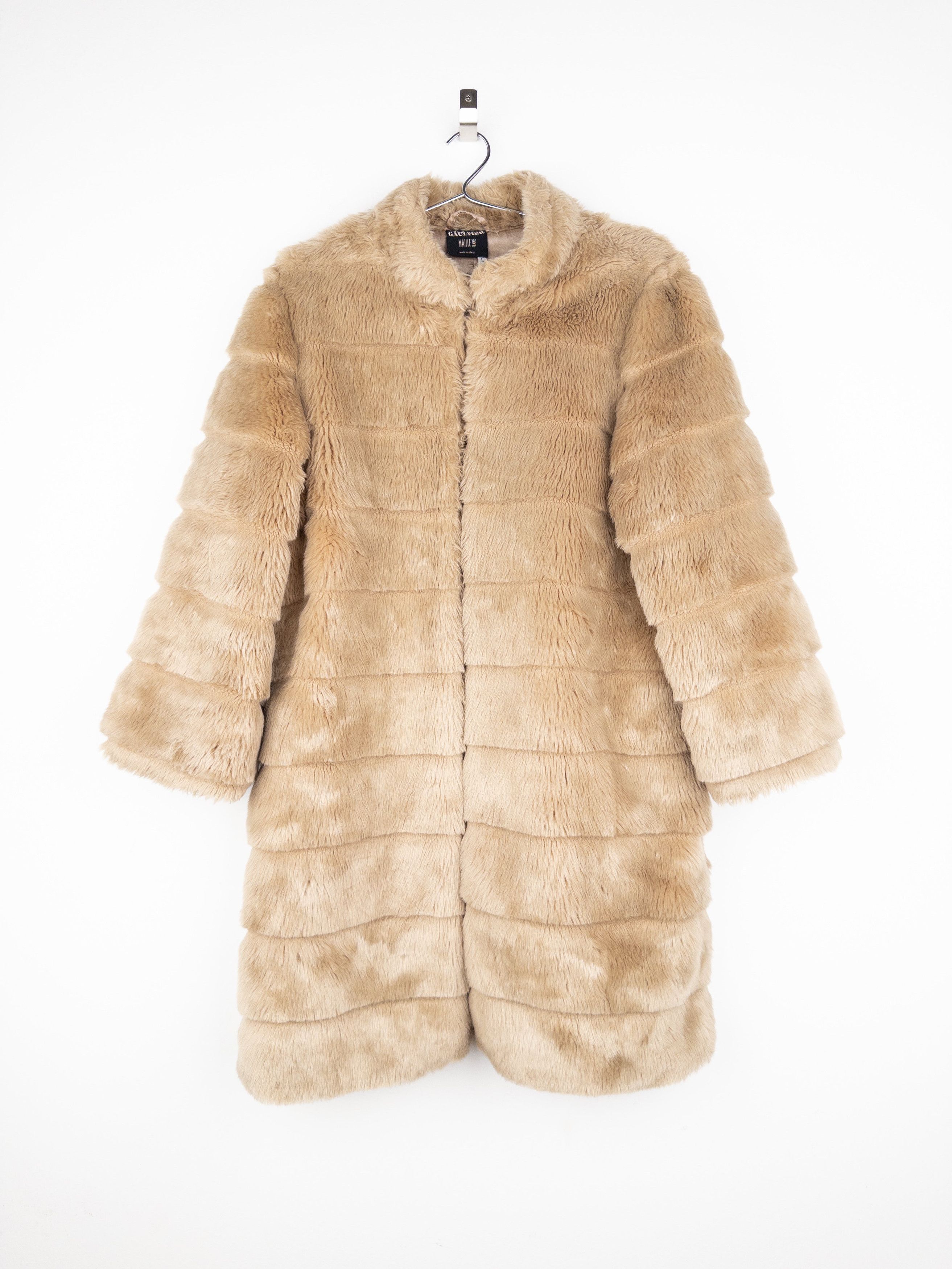 Jean Paul Gaultier 1990s Faux Fur Coat Size L / US 10 / IT 46 - 1 Thumbnail