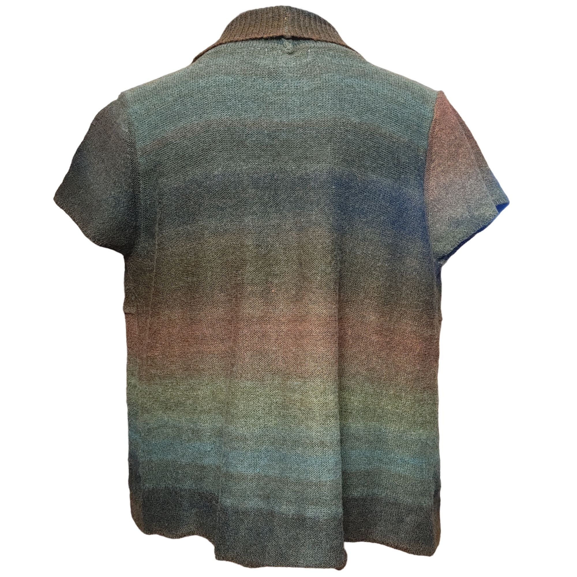Other Christopher & Banks Women's Black/Rainbow Knit Short Sleeve Size XL / US 12-14 / IT 48-50 - 2 Thumbnail