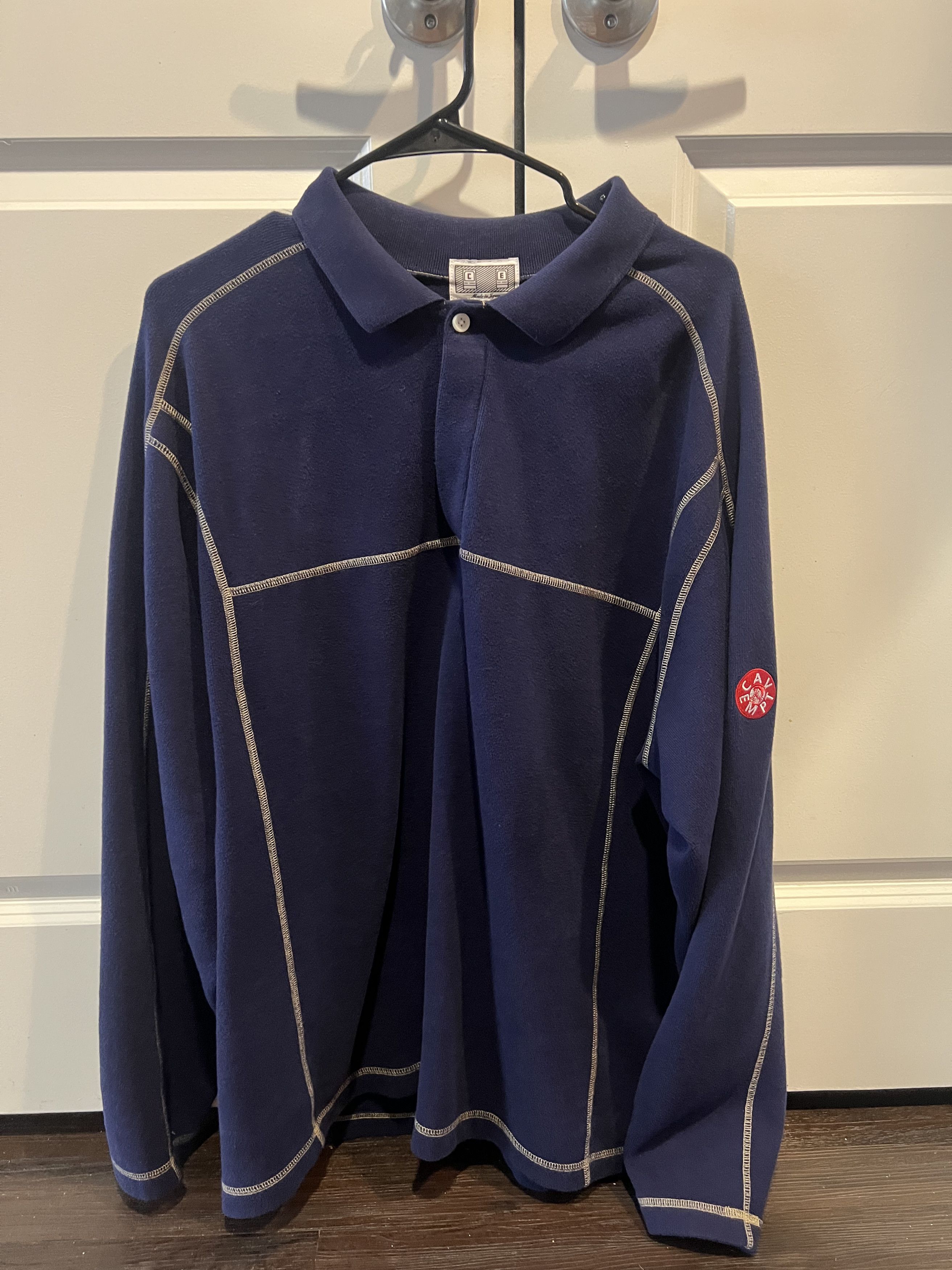Cav Empt Cav Empt DBL Knit Long Sleeve Polo Navy Size US L / EU 52-54 / 3 - 1 Thumbnail