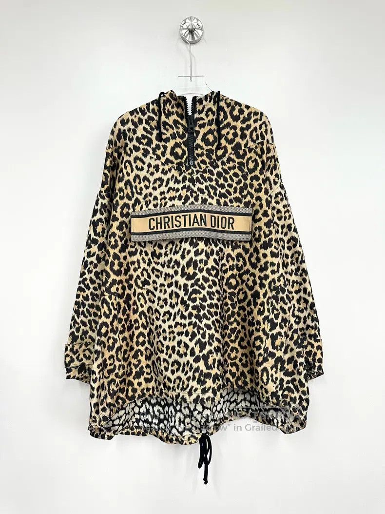 Dior Dior Leopard letter logo hooded windbreaker Size S / US 4 / IT 40 - 1 Thumbnail