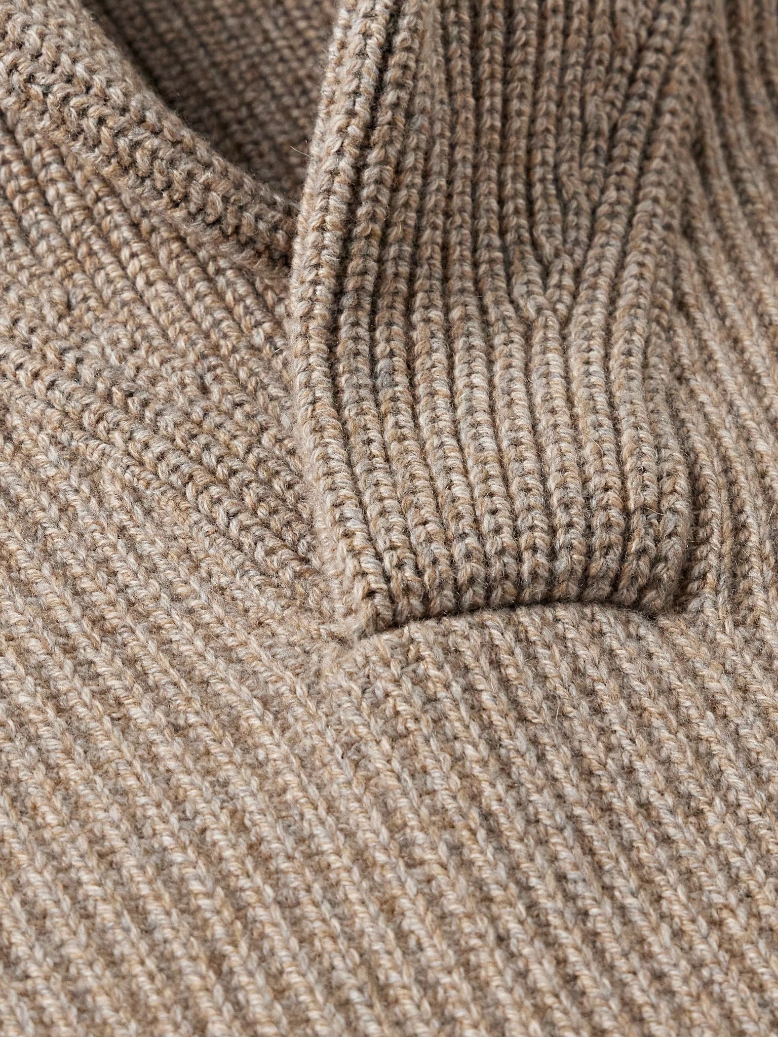Loro Piana o1srvl11e1024 Scialle Archer Cashmere Sweater in Beige Size US XL / EU 56 / 4 - 4 Thumbnail