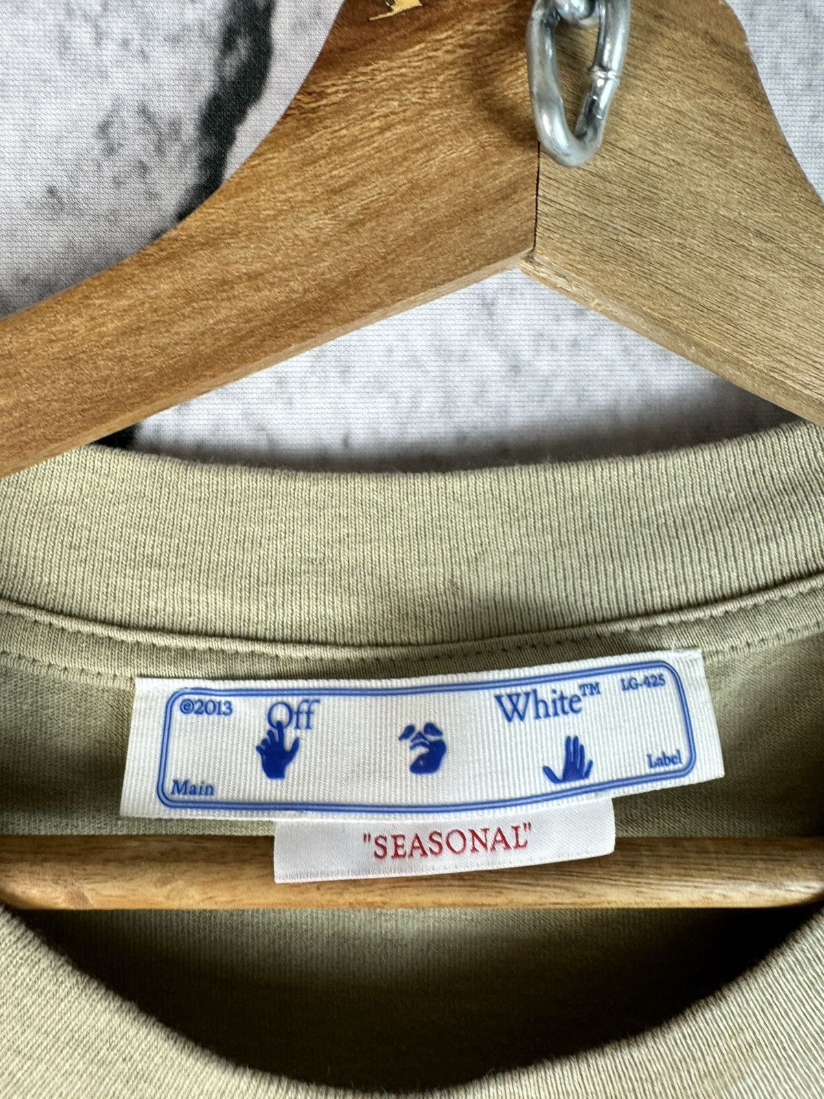 Off-White Off-White S/S22 Caravaggio Tee Sand Medium Size US M / EU 48-50 / 2 - 3 Thumbnail