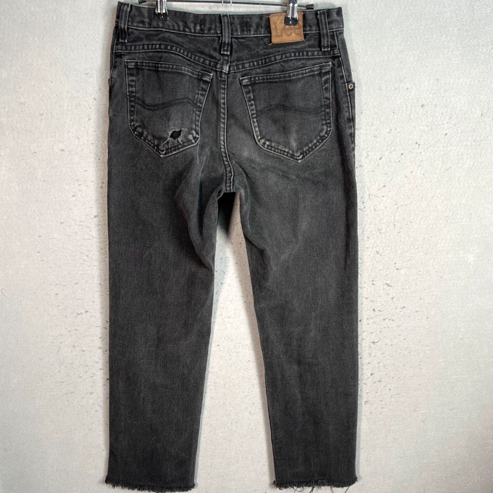 Lee Lee Jeans Black Regular Fit 31x32 100% Cotton Denim Straight Mens Vintage Cotton Denim Lee Regular Fit Black Jeans 31x32 Mens Size US 31 - 2 Thumbnail