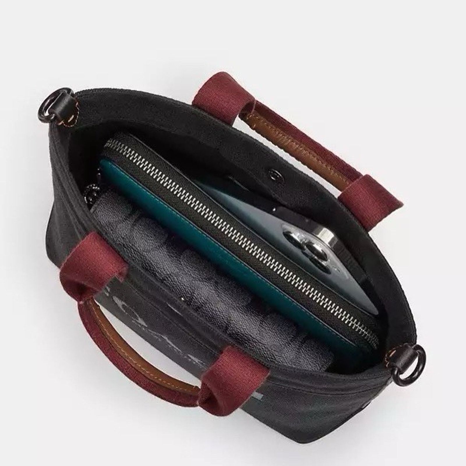 Coach NWT Coach Tote 20 In Colorblock CU299 Black Copper/Black Size ONE SIZE - 9 Thumbnail