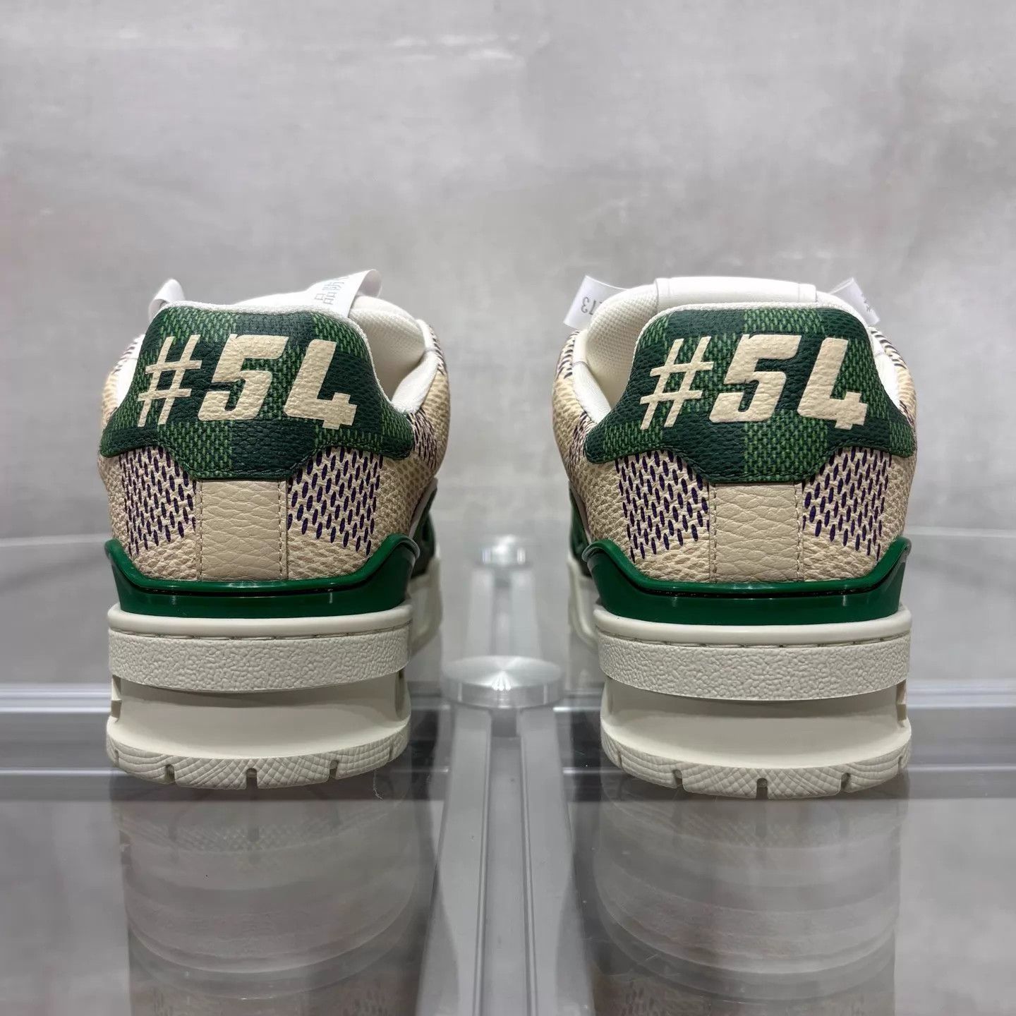 Louis Vuitton LV Trainer White Green Checkerboard UK1.5 (35.5) Size US 4 / IT 34 - 6 Thumbnail