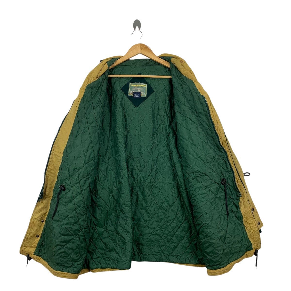 Vintage Vintage BOAT WORKS Green Quilted Duffle Coat Heavy Jacket Size US XL / EU 56 / 4 - 6 Thumbnail