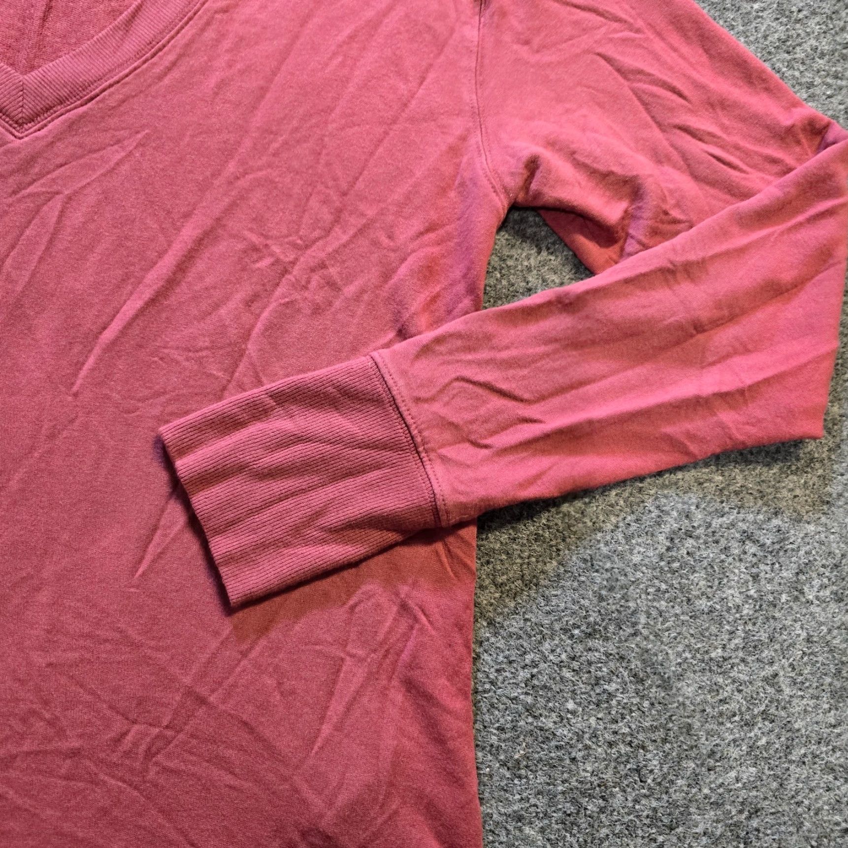 Athleta Athleta Top Womens Medium Pink V-Neck Long Sleeve Stretch Casual Shirt Size M / US 6-8 / IT 42-44 - 3 Thumbnail