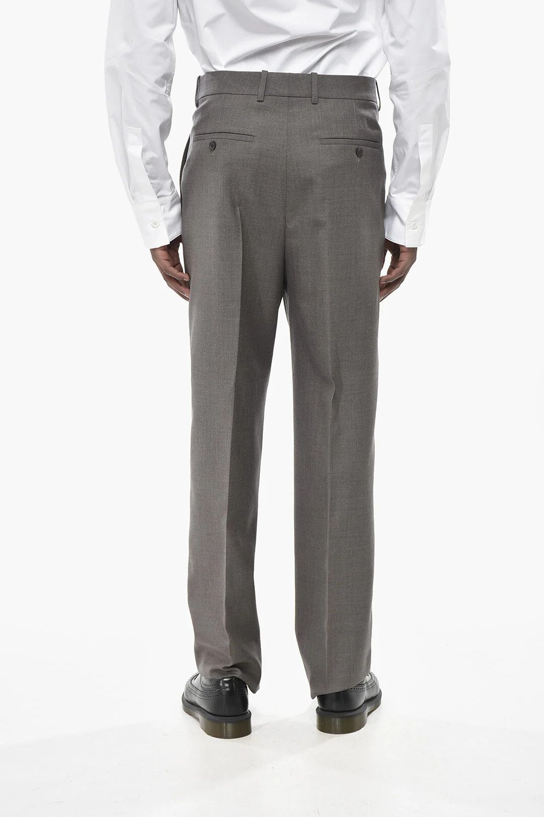 Saint Laurent Paris og1mm0426 Single-Pleat Wool Pant in Grey Size US 34 / EU 50 - 2 Thumbnail