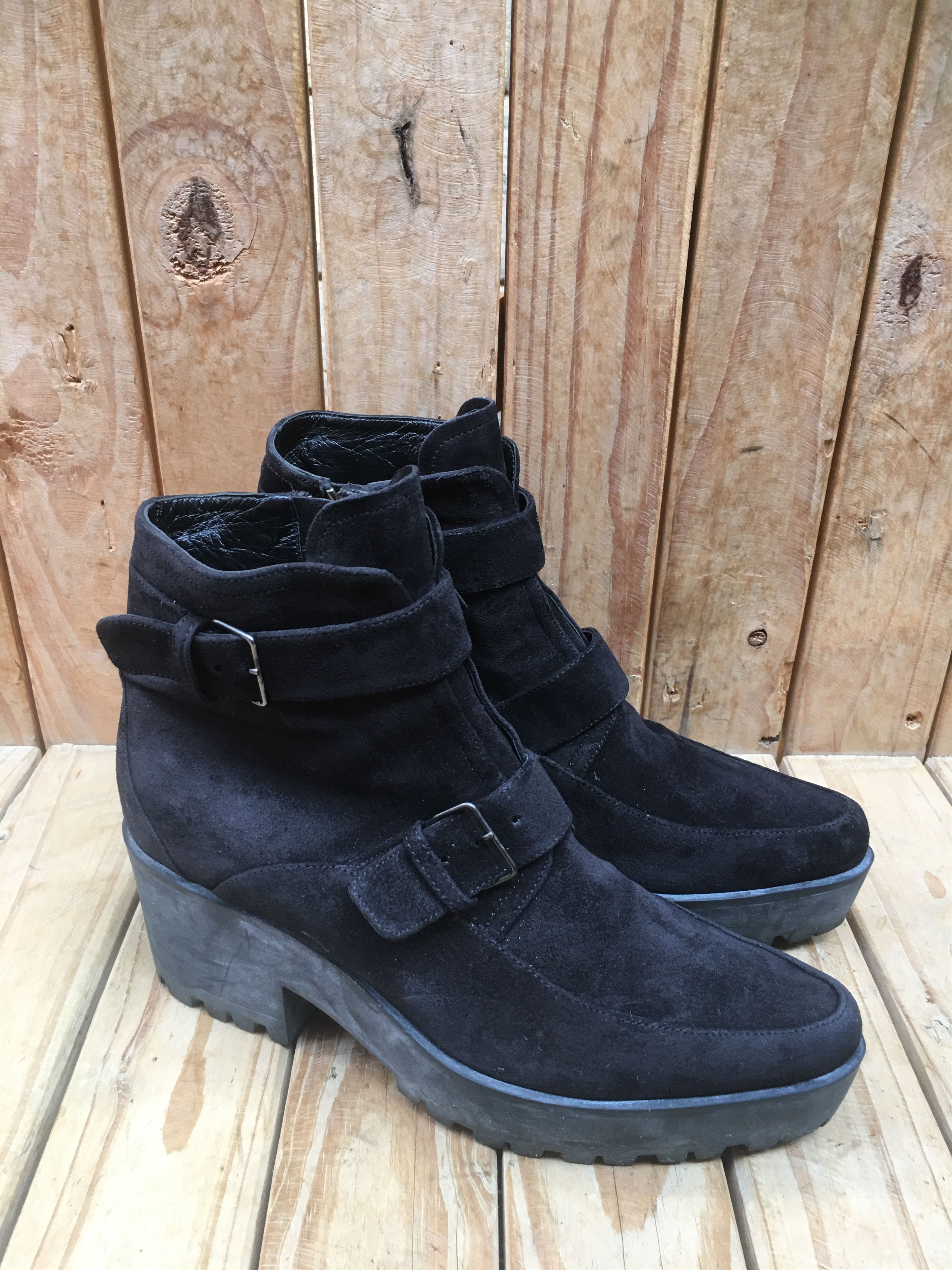 Miu Miu Miu miu heeled suede buckled boots Size US 7 / IT 37 - 9 Thumbnail