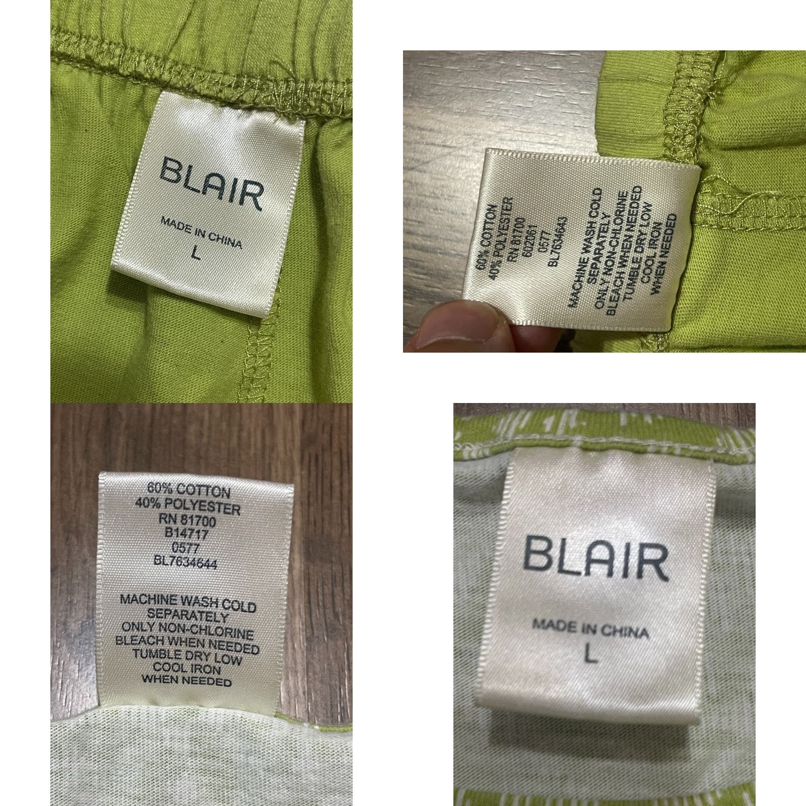 Blair Blair Outfit Women's Large Green Pull On Shirt + Capri Pants Set 2 Piece Casual Modern Fall Spring Summer Womens Size L / US 10 / IT 46 - 9 Thumbnail