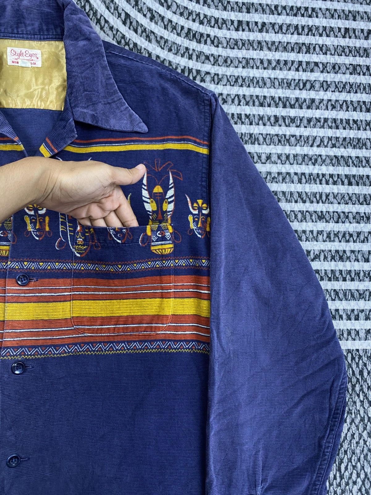 Sugar Cane 🔥Vintage Sugar Cane Style Eyes Native Button Ups Shirt Size US M / EU 48-50 / 2 - 7 Thumbnail