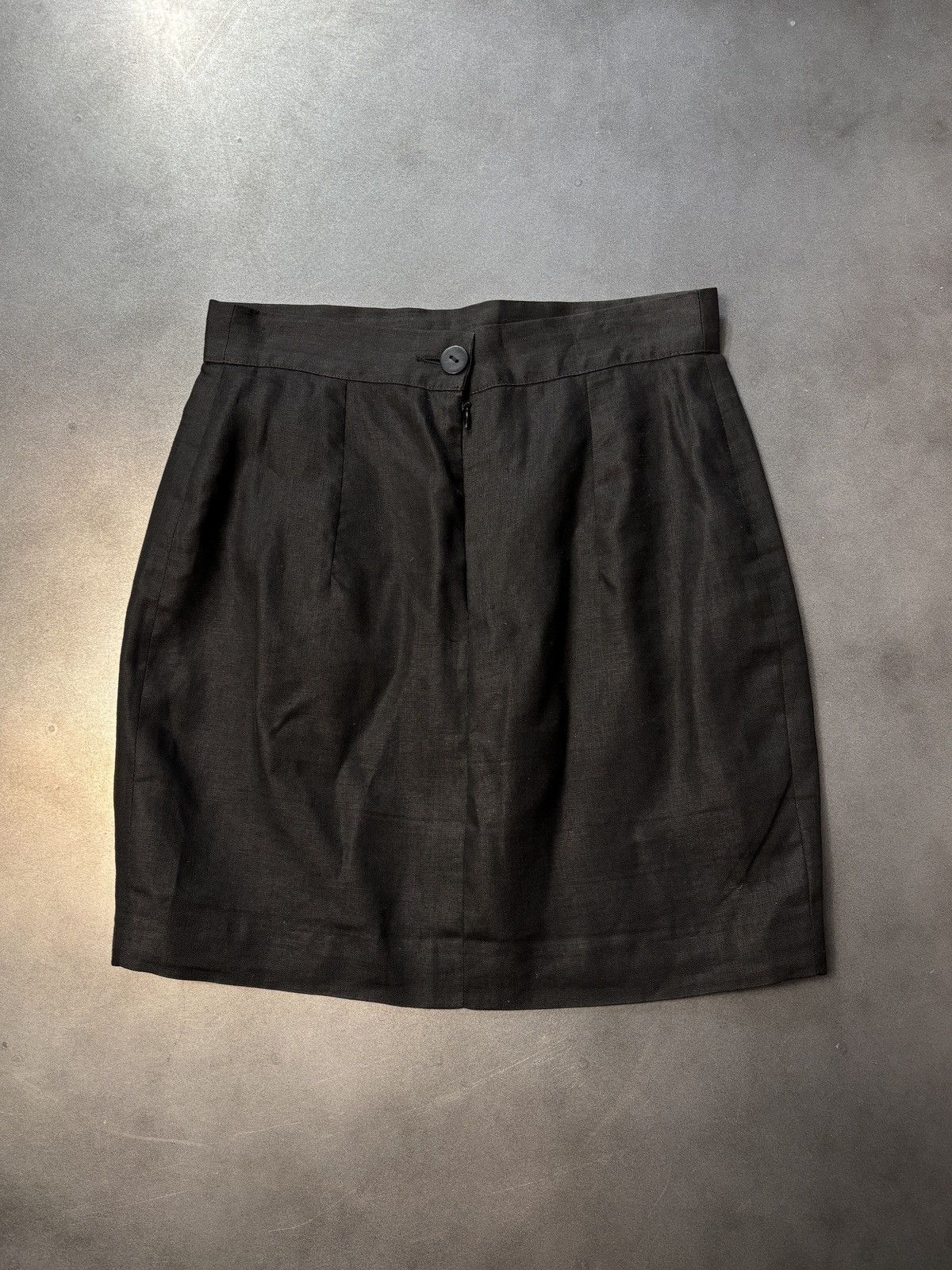 GianMarco Venturi × Vintage Vintage Gian Marco Venturi Mini Skirt 90s Linen Skirt Short Size 27" / US 4 / IT 40 - 7 Thumbnail