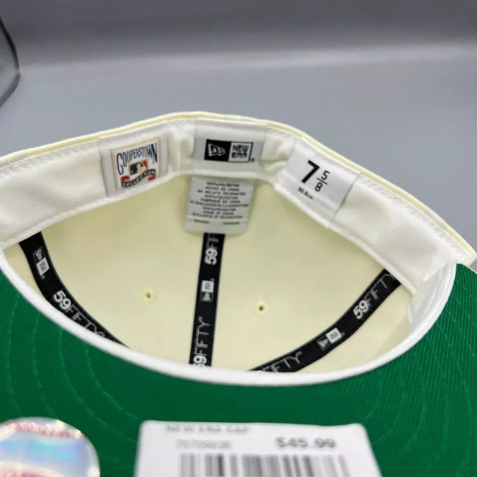 New Era Cleveland Indians Guardians Hat Men 7 5/8 White Fitted Cap Size ONE SIZE - 6 Thumbnail