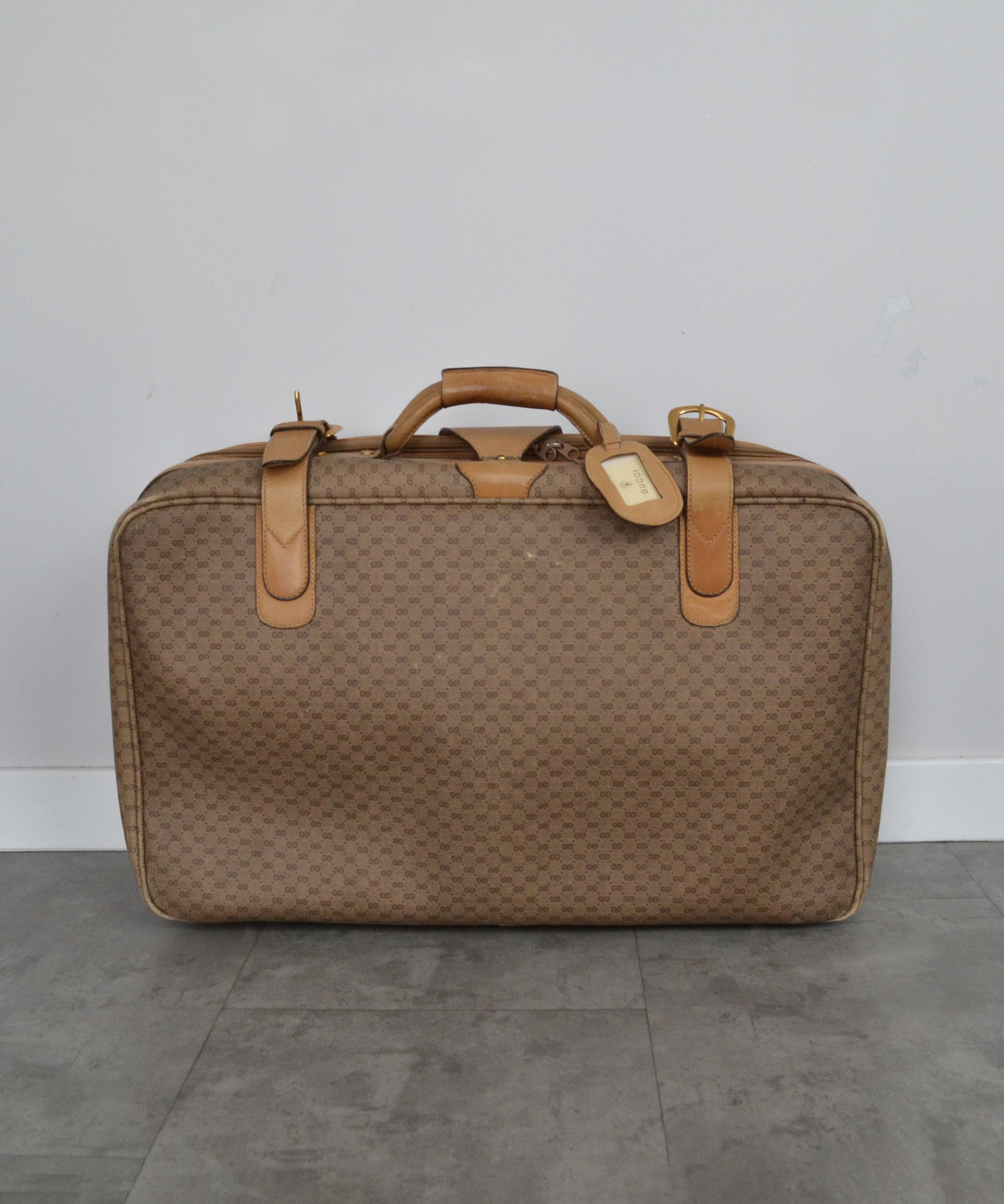 Gucci GUCCI Luggage Bag Monogram GG Logo Suitcase Brown Leather Size ONE SIZE - 10 Thumbnail