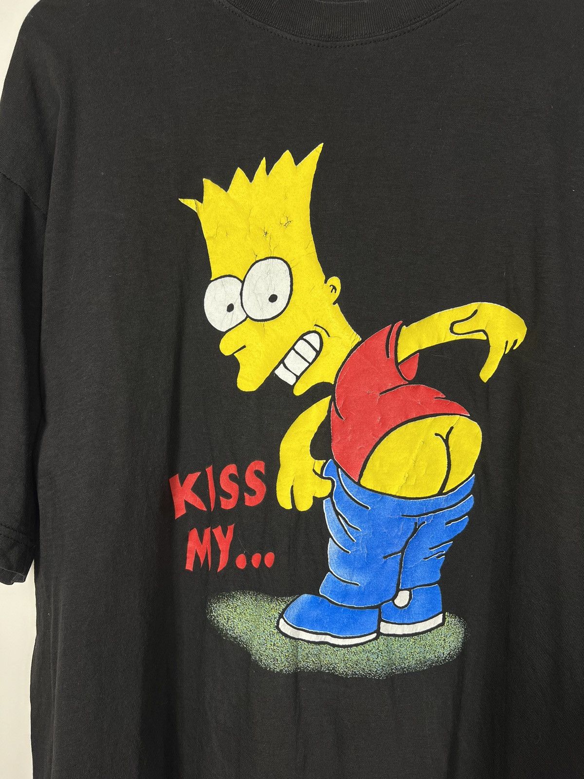 Vintage Vintage 90s Bart Simpson Kiss my Ass Humor Y2K T-shirt Tee Size US L / EU 52-54 / 3 - 3 Thumbnail