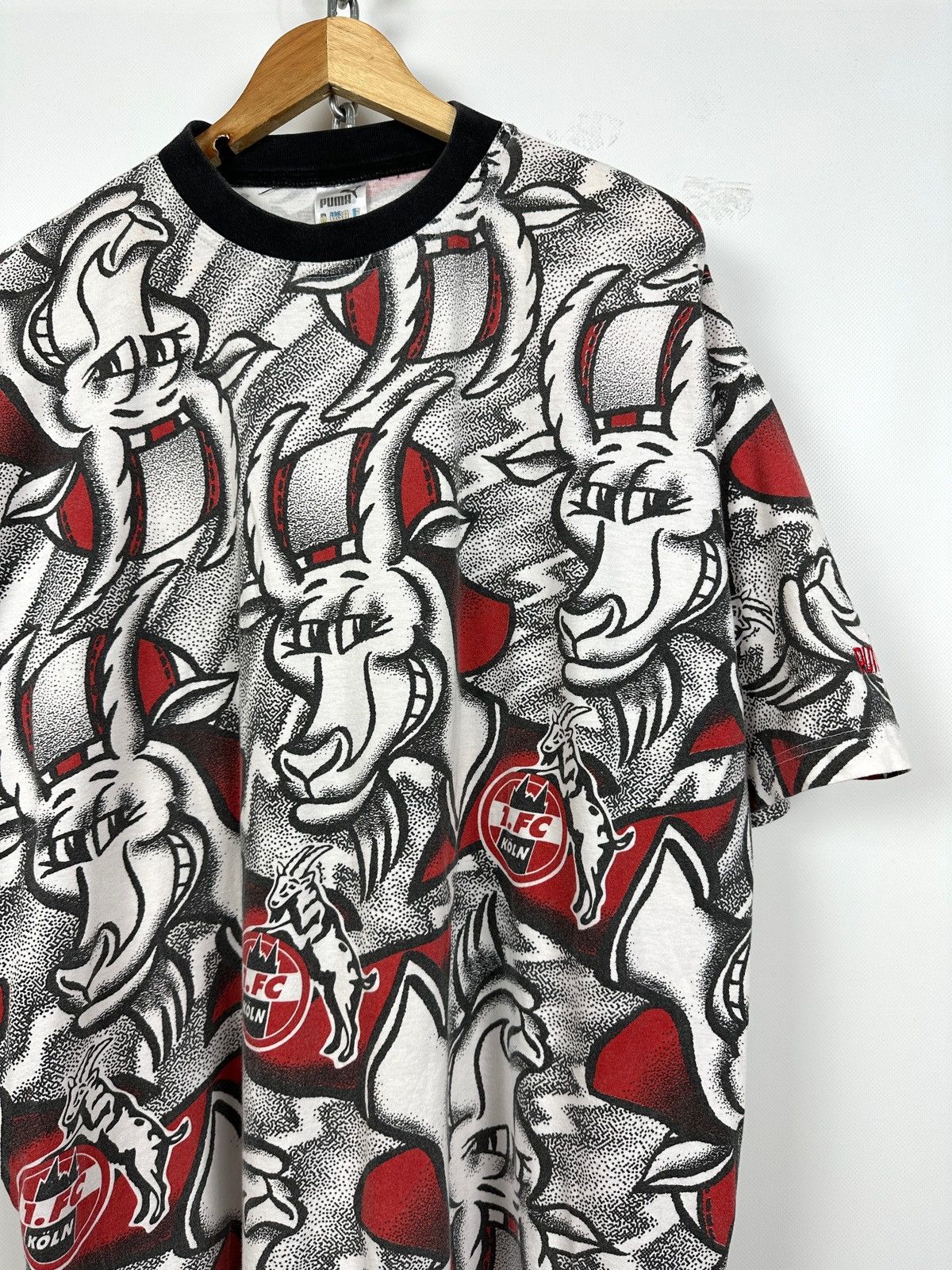 Puma 90s Vintage Puma FC Koln Monogram T-Shirt Size US XXL / EU 58 / 5 - 4 Thumbnail