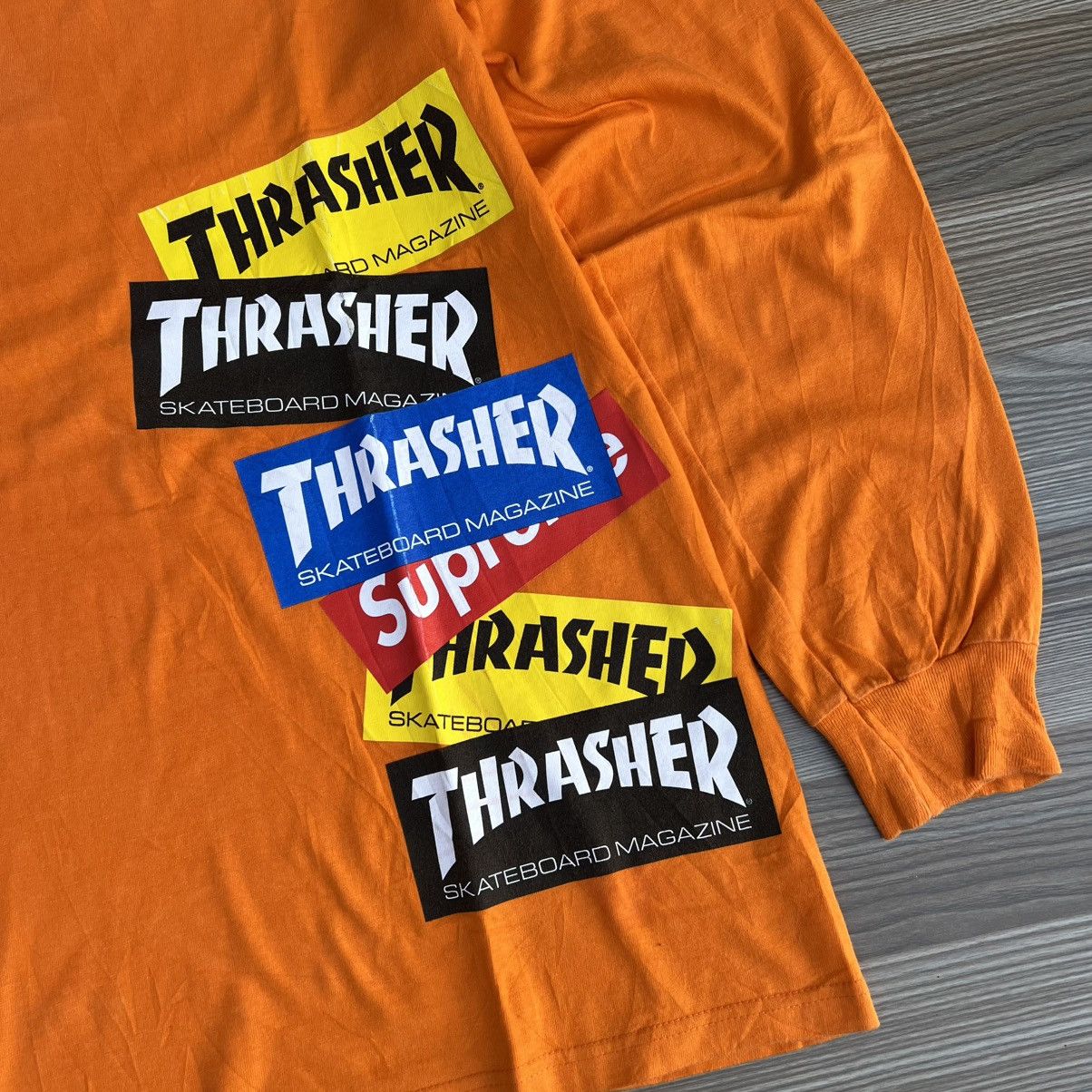 Supreme × Thrasher Supreme x Thrasher Multi Logo Long-Sleeve Tshirt Size US M / EU 48-50 / 2 - 6 Thumbnail