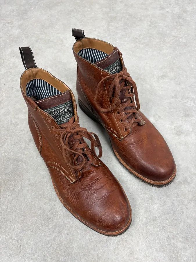Polo Ralph Lauren Ralph Lauren Brown Leather Army Boots Size US 9 / EU 42 - 4 Thumbnail