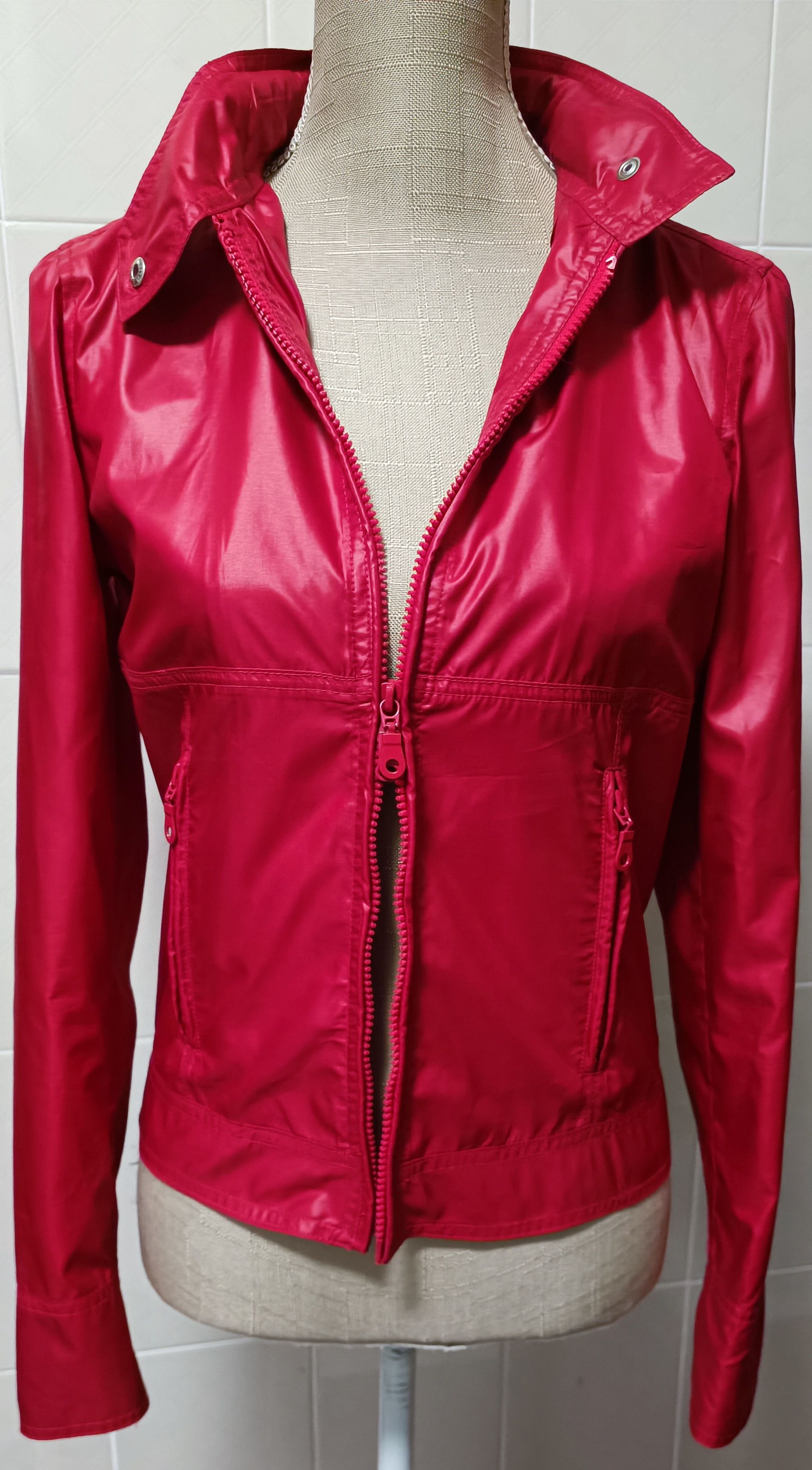 Jean Paul Gaultier Early 2000's - Biker red nylon jacket Size S / US 4 / IT 40 - 3 Thumbnail