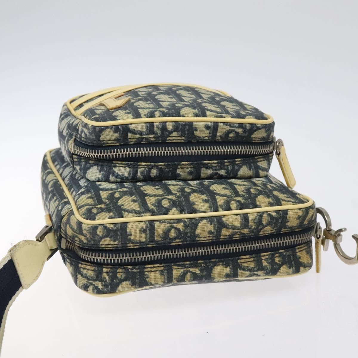 Dior DIOR Trotter Canvas Shoulder Bag Navy Gold Size ONE SIZE - 6 Thumbnail