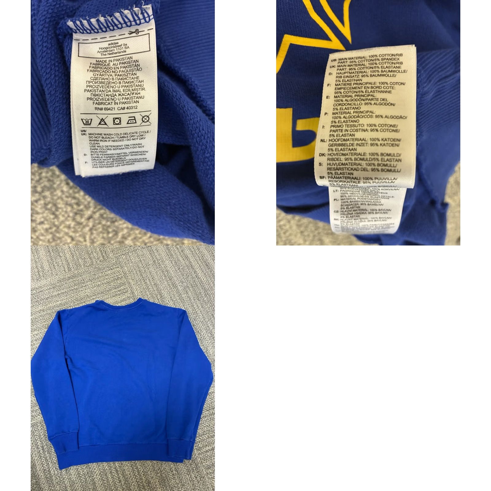Reebok Reebok Shirt Mens L Blue Classics Big Logo Sweatshirt Size US L / EU 52-54 / 3 - 8 Thumbnail