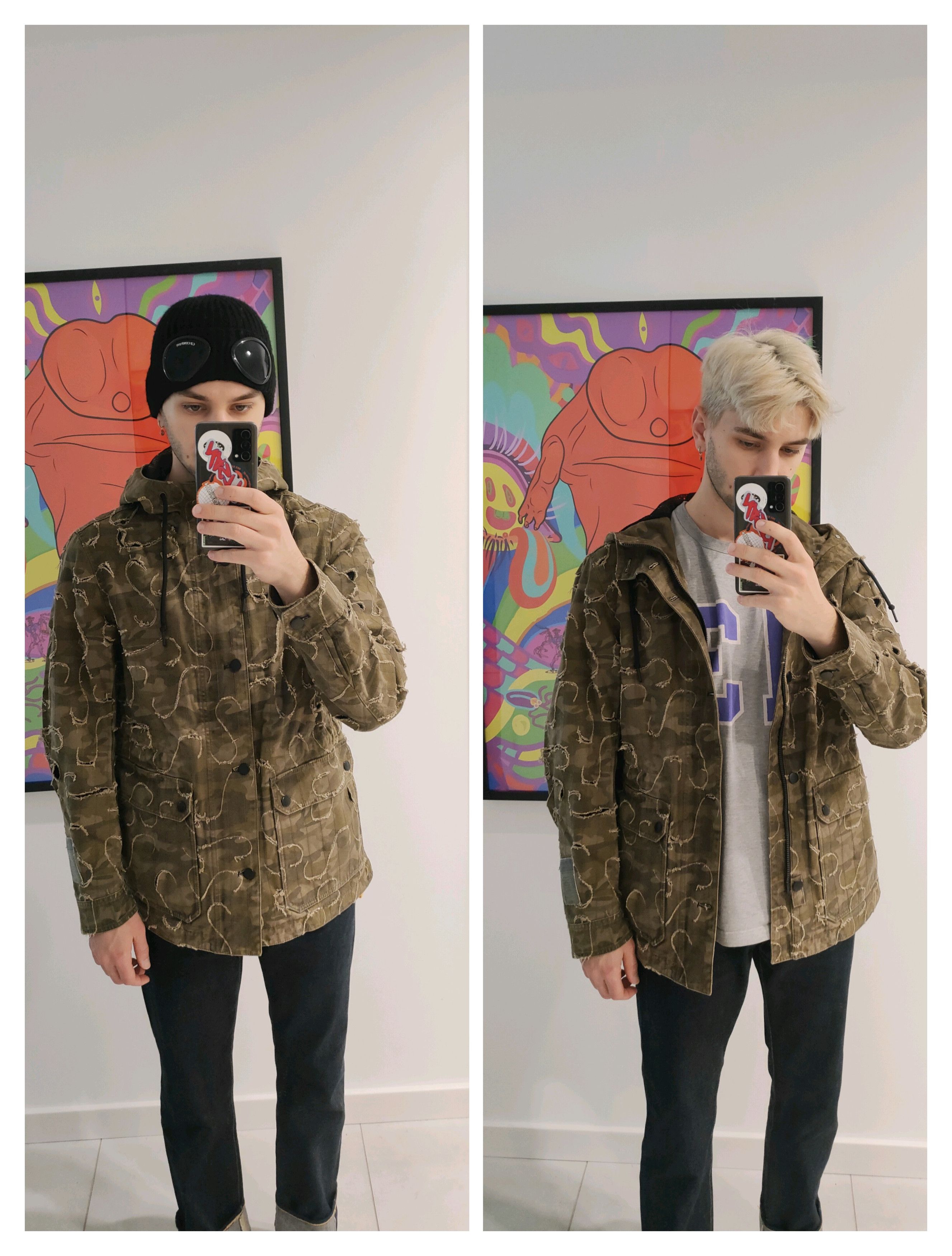 Diesel Diesel 'J-Laser' Laser Cut Camo Hooded Jacket (2010) Size US M / EU 48-50 / 2 - 5 Thumbnail