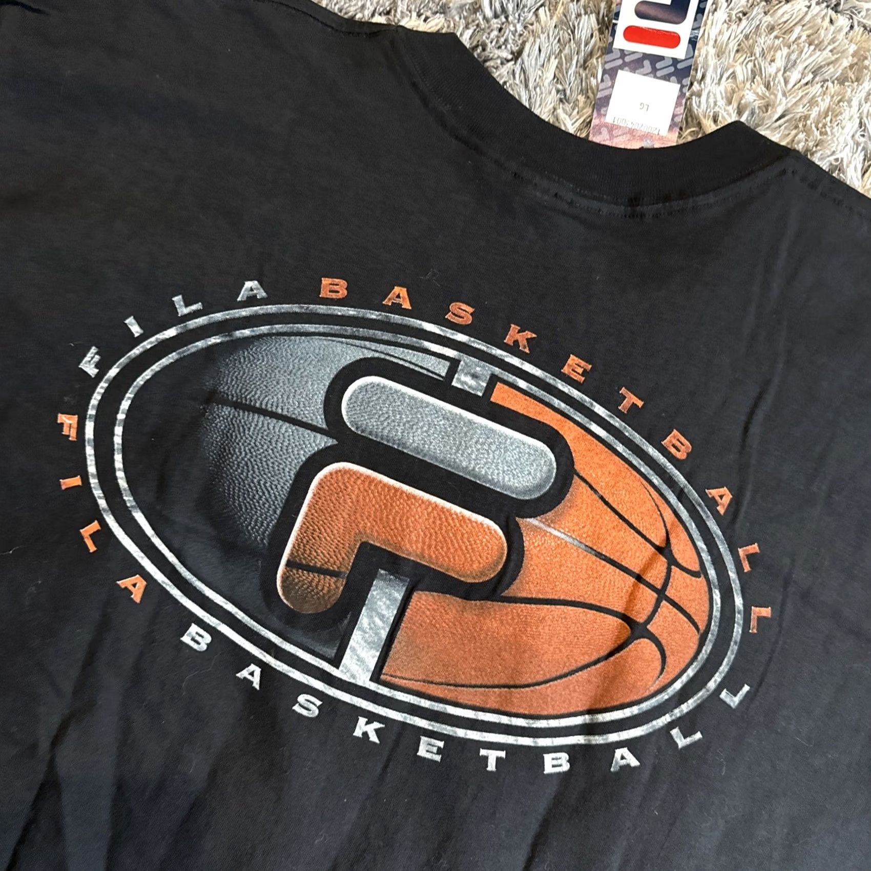 Fila VINTAGE Fila T-Shirt L Black Rare Basketball Graphic Sport Y2K Short Sleeve BNWT Size US L / EU 52-54 / 3 - 2 Thumbnail