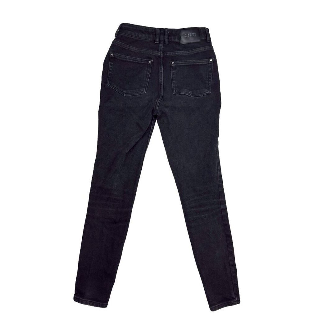 Other CLAUDIE PIERLOT French Designer Washed Black Skinny Jeans 34 Size 24" / US 00 / IT 34 - 2 Thumbnail