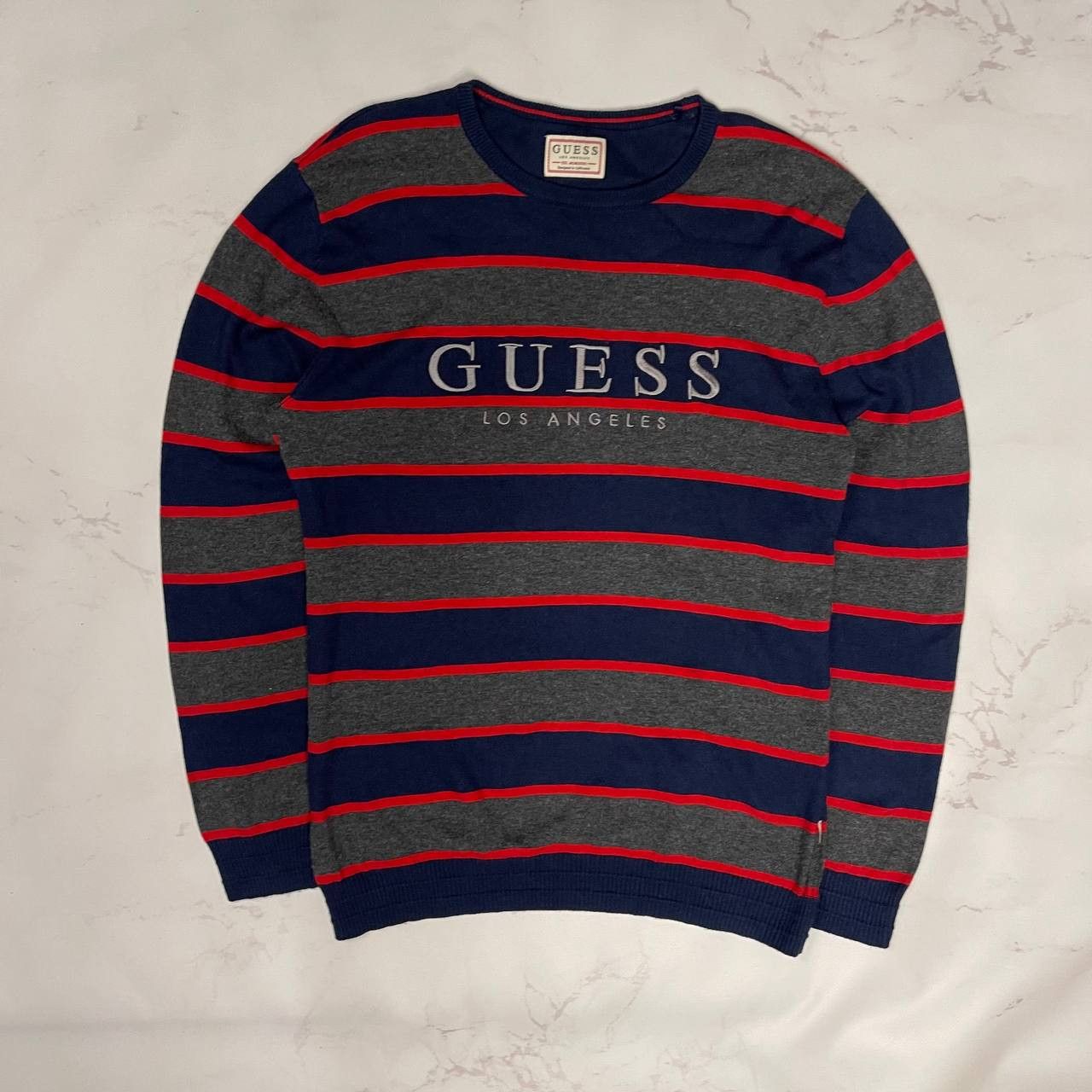 Guess Guess Striped Sweather Size L Vintage Size US XXL / EU 58 / 5 - 1 Thumbnail