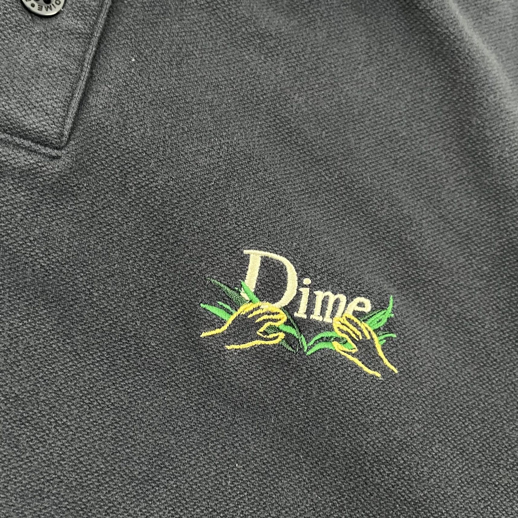 Dime DIME Polo Shirt Mens Medium Faded Blue Knit Short Sleeve Activewear Designer Size US M / EU 48-50 / 2 - 2 Thumbnail