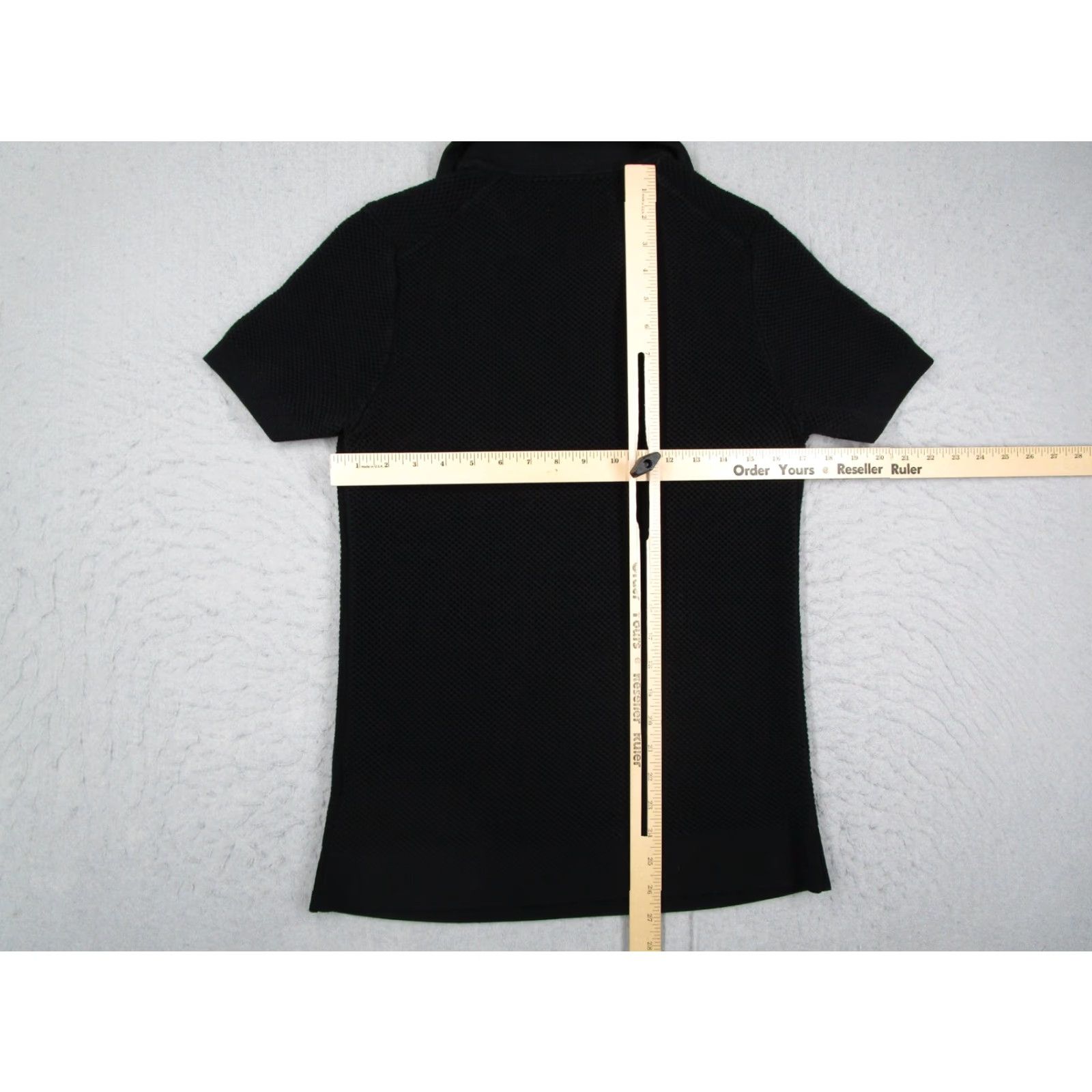 Cuts Cuts Polo Shirt Mens Small Black Waffle Knit Short Sleeve Casual Stretch Size US S / EU 44-46 / 1 - 6 Thumbnail