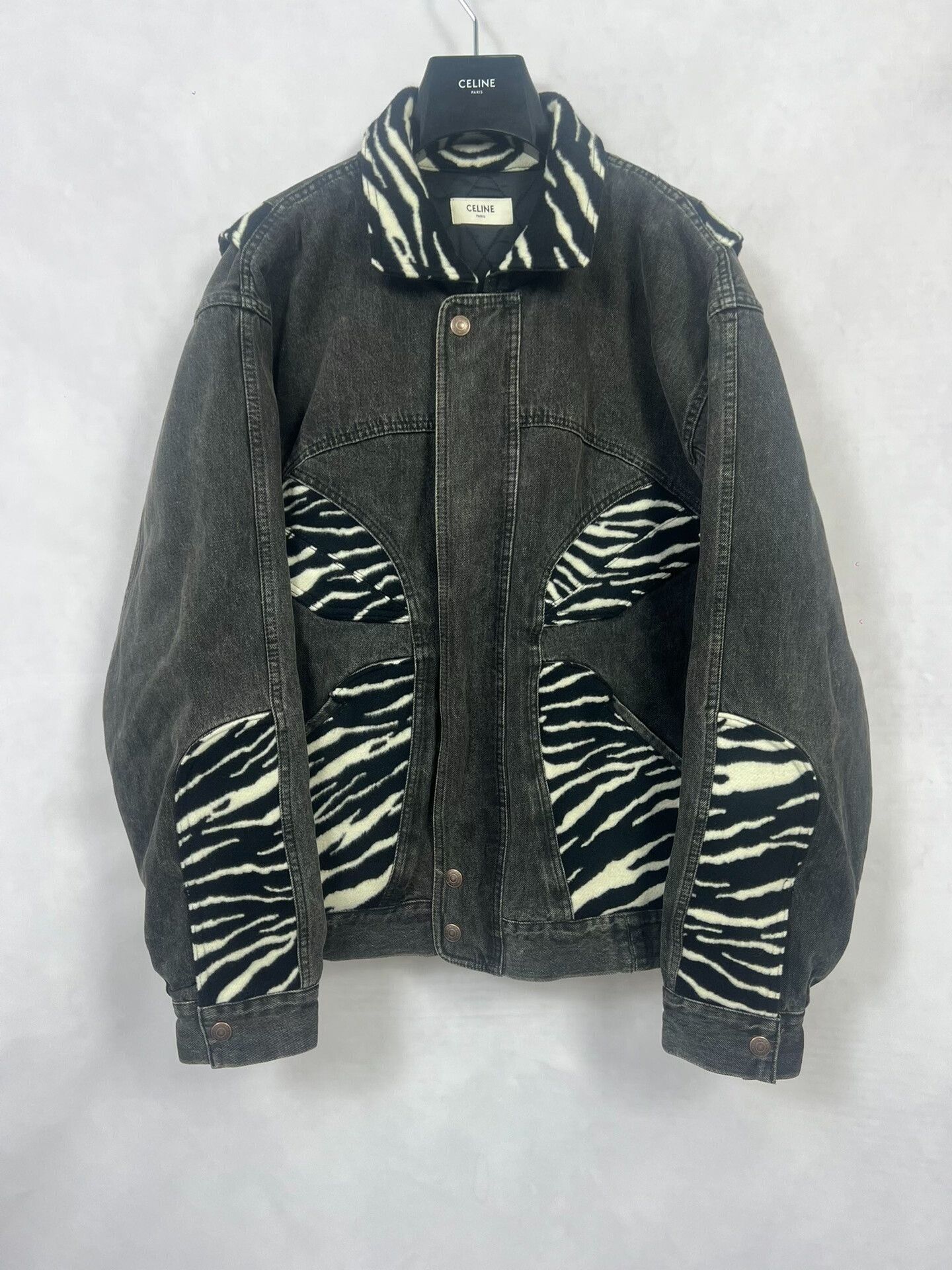 Celine Celine Zebra-Pattern Denim Jacket Size US M / EU 48-50 / 2 - 1 Thumbnail