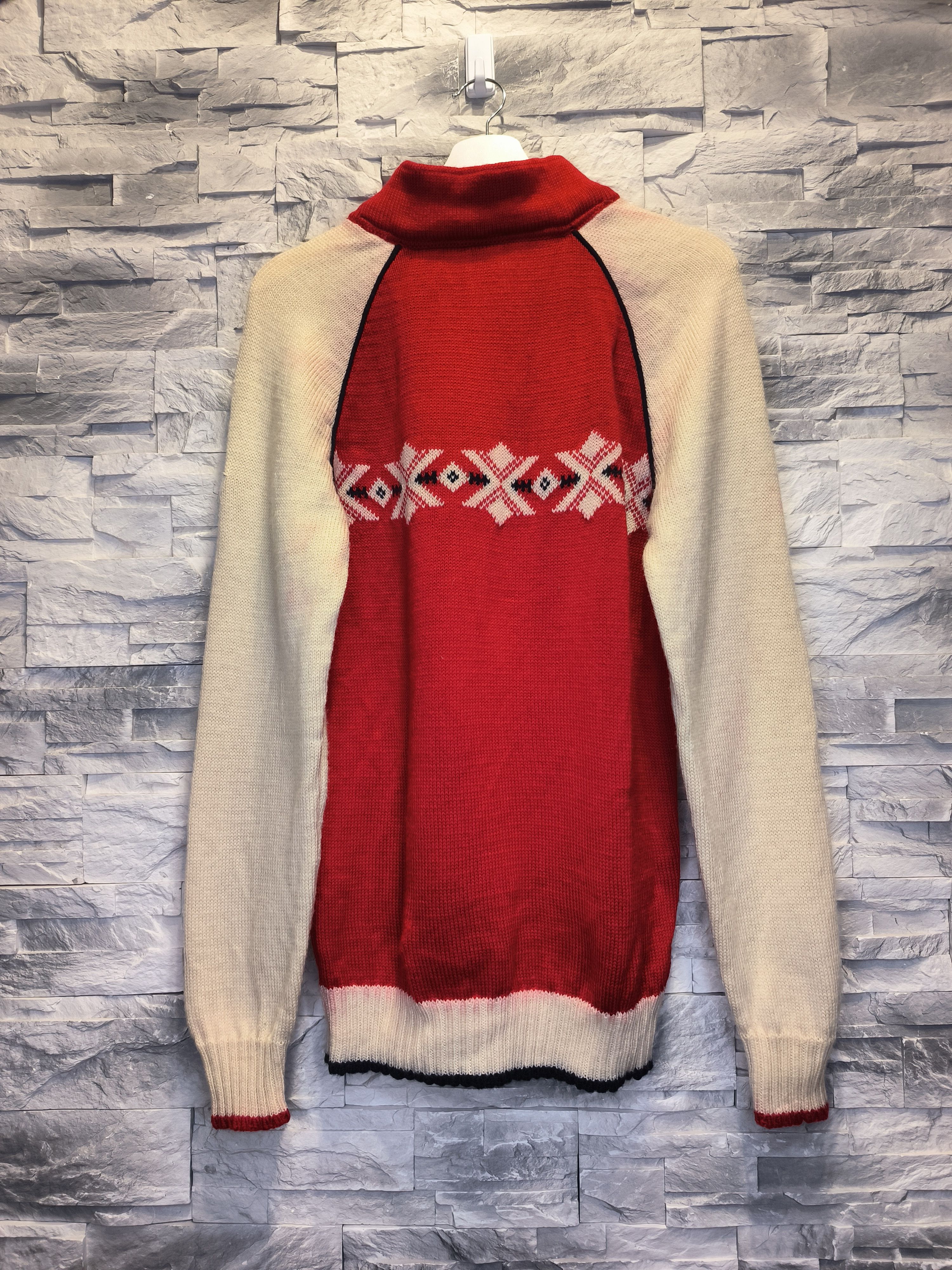 Dale Of Norway × Vintage Dale of Norway Wool Knitwear Salmon Leather Half Zip Vintage Size US L / EU 52-54 / 3 - 3 Thumbnail