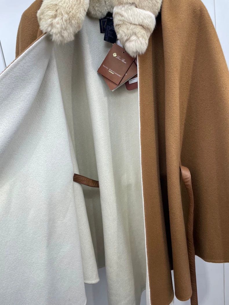 Loro Piana Loro piana Caramel dragon cat camel fleece cloak coat 2506- Size ONE SIZE - 3 Thumbnail