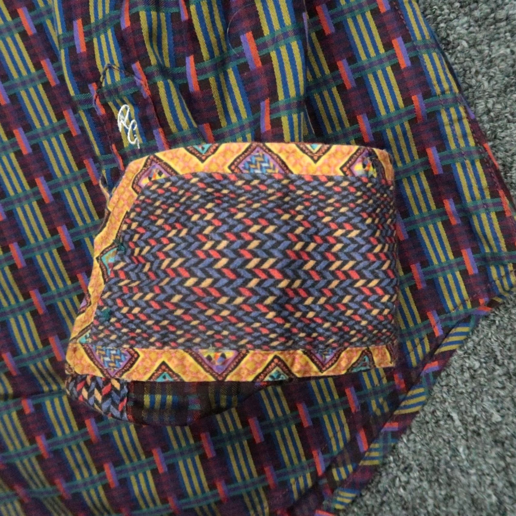 Robert Graham Robert Graham Shirt Mens XL Purple Abstract Geometric Flip Cuff Colorful Long Sleeve Button-Up Size US XL / EU 56 / 4 - 5 Thumbnail