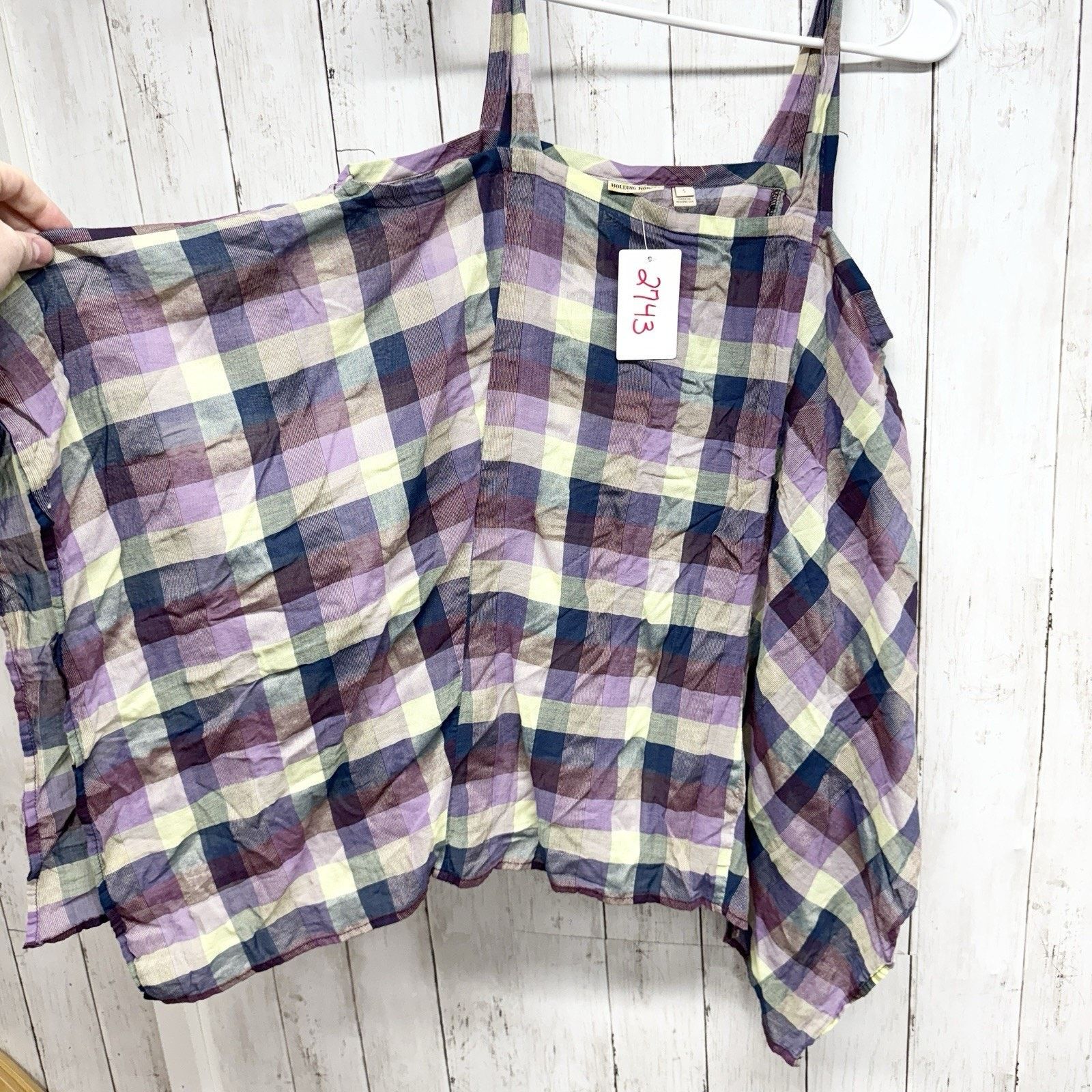 Anthropologie Anthropologie Holding Horses Top Sz Small Madras Plaid Tank Size S / US 4 / IT 40 - 6 Thumbnail