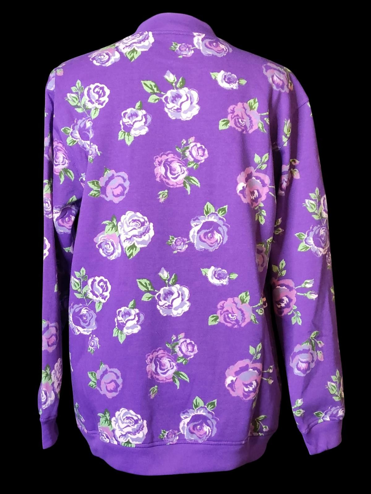 Other Tudor Court Rose Garden Bomber Jacket in Purple Floral Size M / US 6-8 / IT 42-44 - 6 Thumbnail