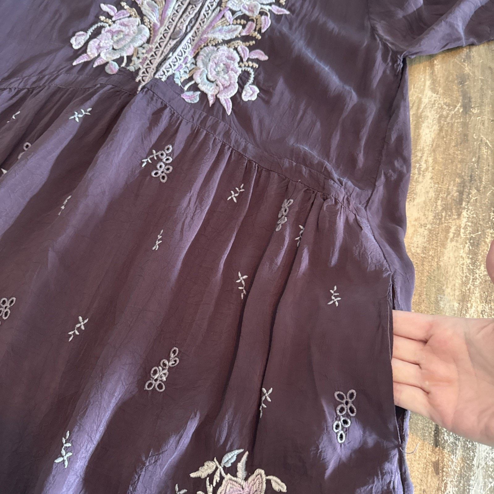Johnny Was Johnny Was Triana Embroidered Button slip Plum brown Small Size S / US 4 / IT 40 - 13 Thumbnail