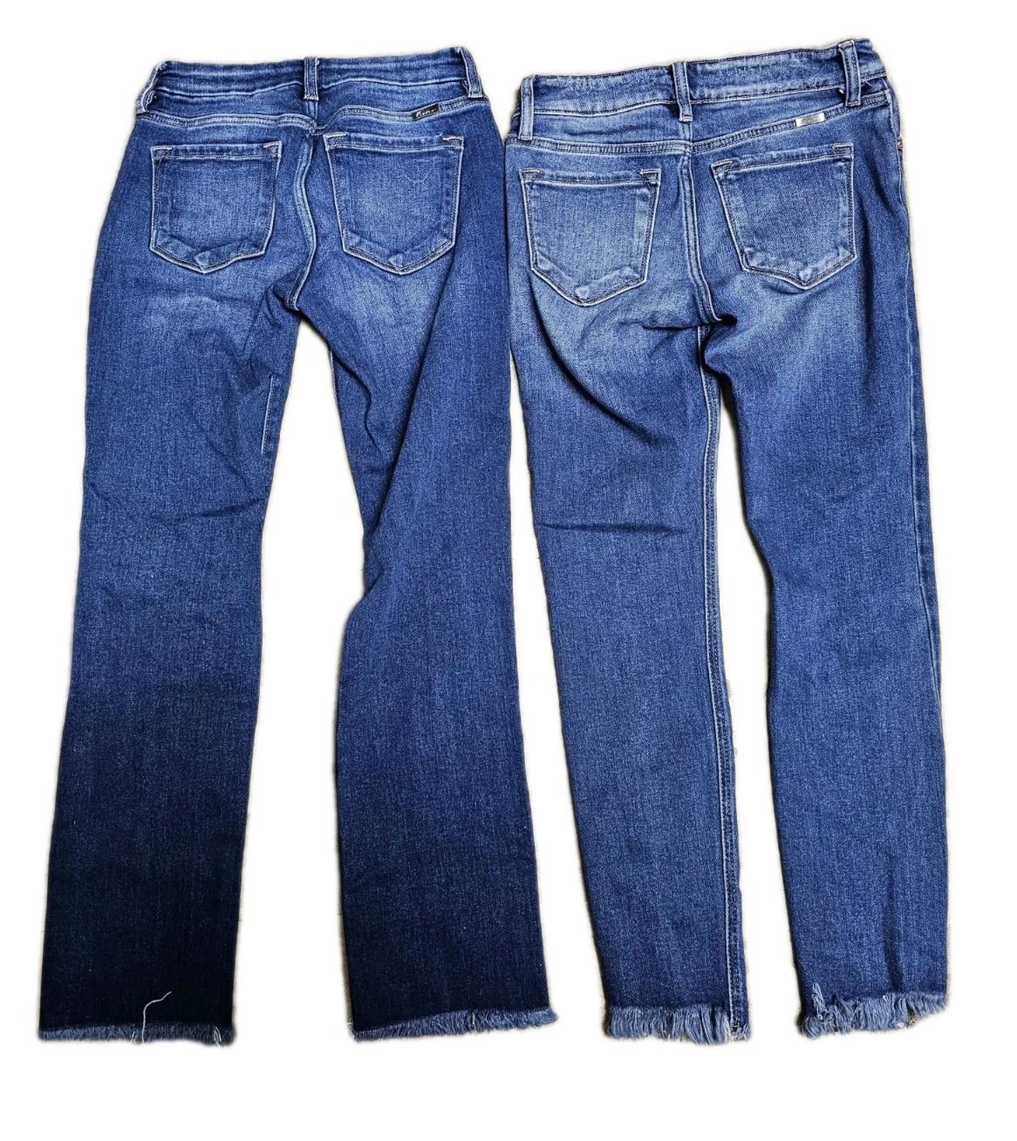 Kancan USA Kancan Jeans Size 3/25 Dark Wash Skinny Faded Denim 2 pairs Size 25" / US 0 / IT 36 - 6 Thumbnail