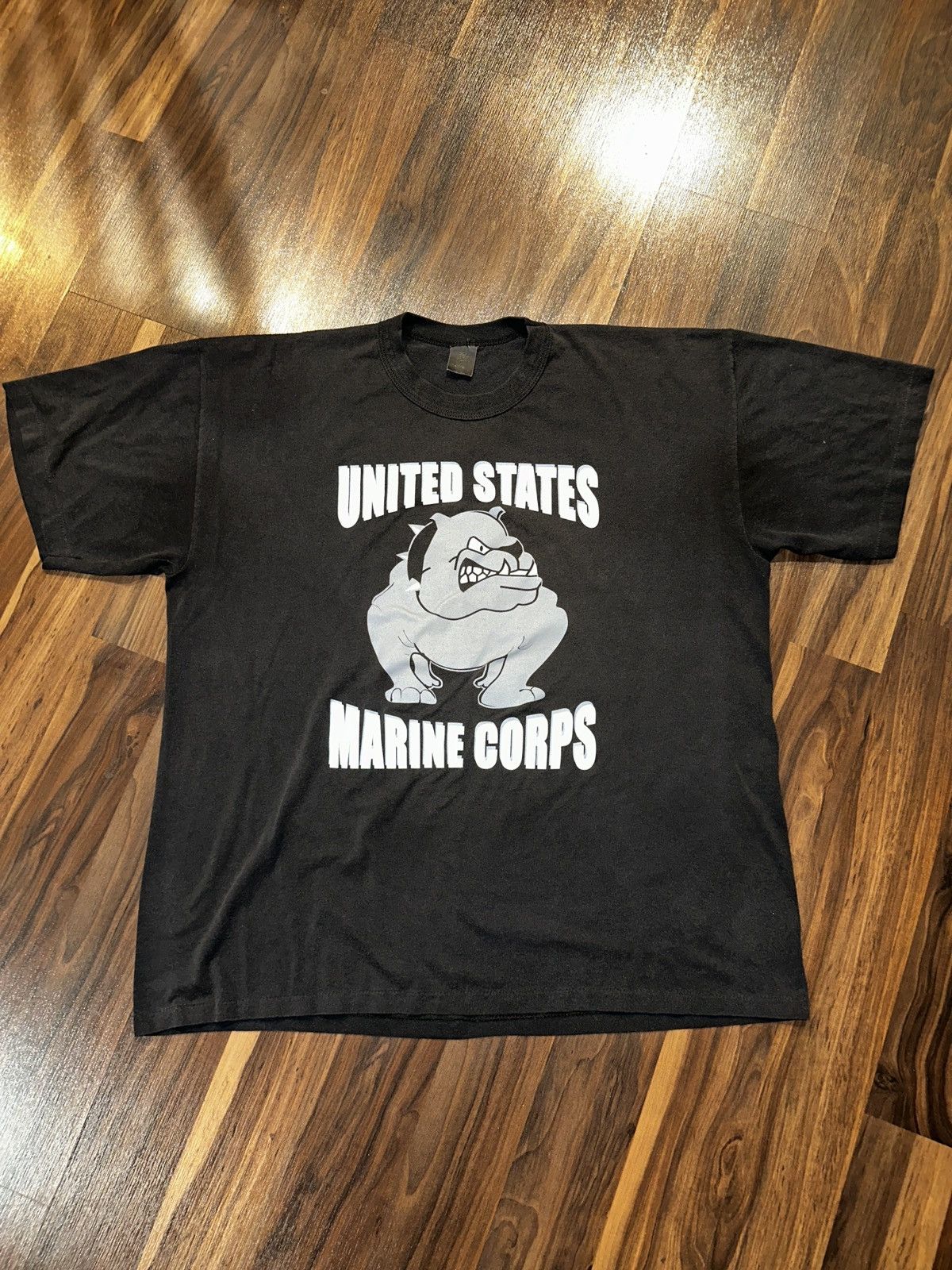 Vintage Single Stitch Vtg USMC Marine Corps Black Devil Dogs Tee Size US XXL / EU 58 / 5 - 1 Thumbnail
