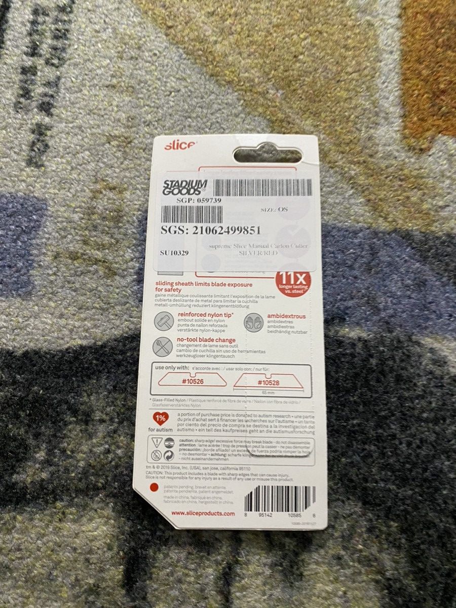 Supreme Supreme Slice Manual Carton Cutter Silver Size ONE SIZE - 3 Thumbnail